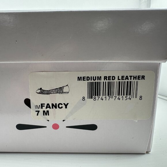 ISAAC MIZRAHI LIVE! Red Leather Ballet Flats with Bow – Size 7M - Picture 2 of 8